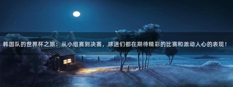 世界杯官网：韩国队的世界杯之旅：从小组赛到决赛，球迷们都在期待精彩的比赛和激动人心的表现！